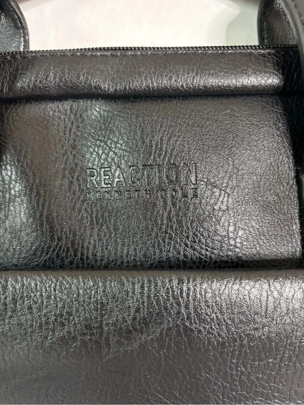 Classic Black Leather Laptop Briefcase with Shoulder Strap